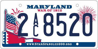 MD license plate 2AC8520