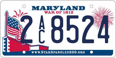 MD license plate 2AC8524