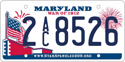 MD license plate 2AC8526