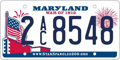 MD license plate 2AC8548