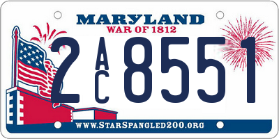 MD license plate 2AC8551