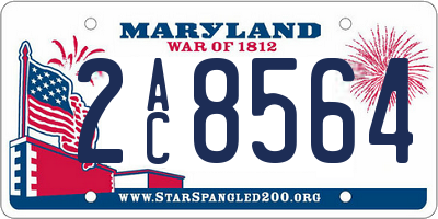 MD license plate 2AC8564