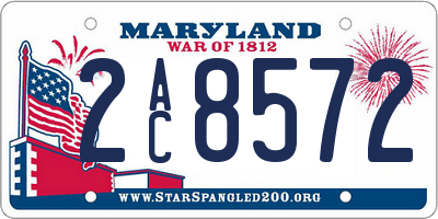 MD license plate 2AC8572