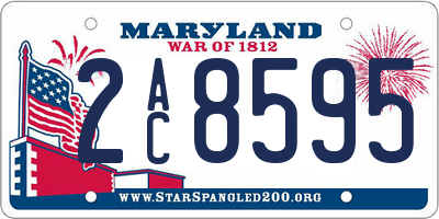 MD license plate 2AC8595