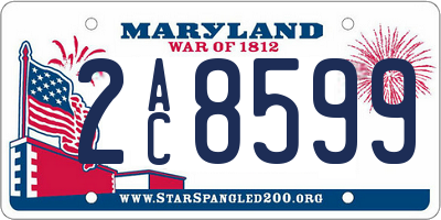 MD license plate 2AC8599