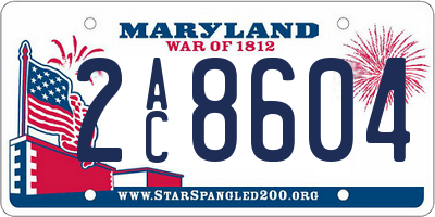 MD license plate 2AC8604