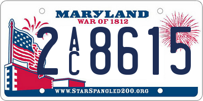 MD license plate 2AC8615