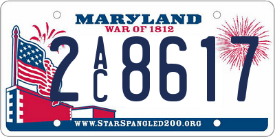 MD license plate 2AC8617