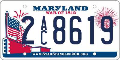 MD license plate 2AC8619