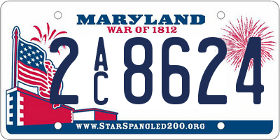 MD license plate 2AC8624