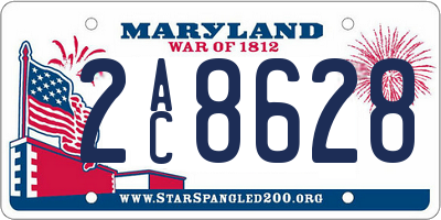 MD license plate 2AC8628