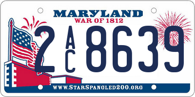 MD license plate 2AC8639