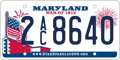 MD license plate 2AC8640