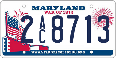 MD license plate 2AC8713