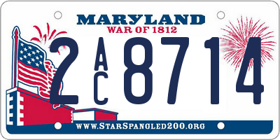 MD license plate 2AC8714