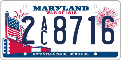 MD license plate 2AC8716