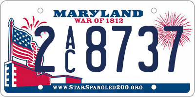 MD license plate 2AC8737