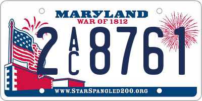 MD license plate 2AC8761