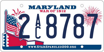 MD license plate 2AC8787