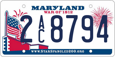 MD license plate 2AC8794