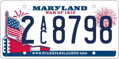 MD license plate 2AC8798