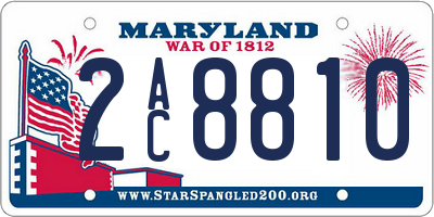 MD license plate 2AC8810