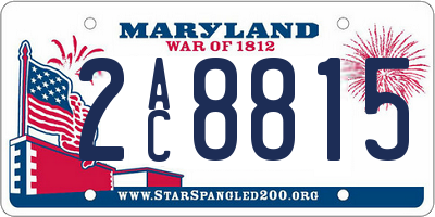 MD license plate 2AC8815