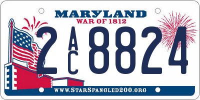 MD license plate 2AC8824