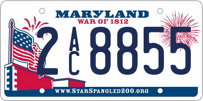 MD license plate 2AC8855