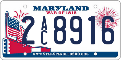 MD license plate 2AC8916