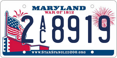 MD license plate 2AC8919