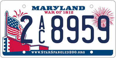 MD license plate 2AC8959