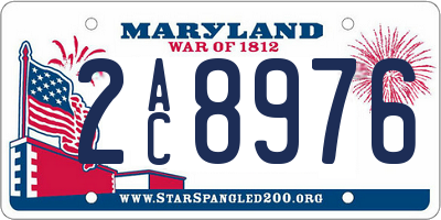 MD license plate 2AC8976