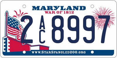 MD license plate 2AC8997