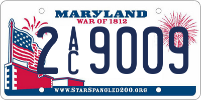 MD license plate 2AC9009