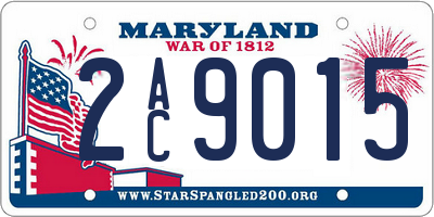 MD license plate 2AC9015