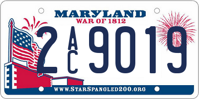 MD license plate 2AC9019