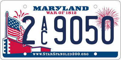 MD license plate 2AC9050