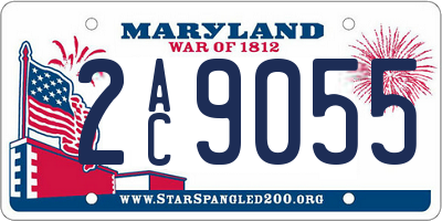 MD license plate 2AC9055