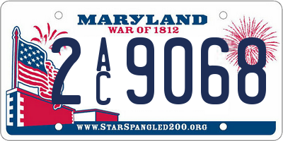 MD license plate 2AC9068