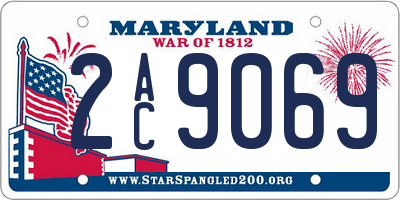MD license plate 2AC9069