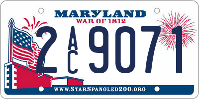 MD license plate 2AC9071