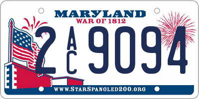 MD license plate 2AC9094