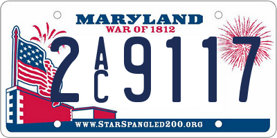 MD license plate 2AC9117