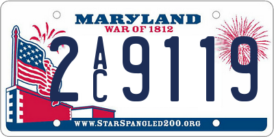 MD license plate 2AC9119