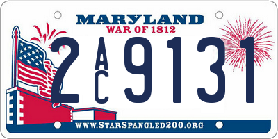 MD license plate 2AC9131