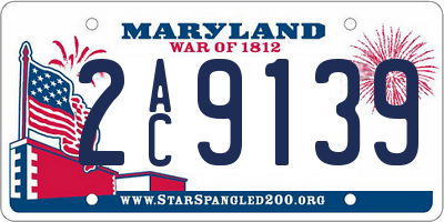 MD license plate 2AC9139