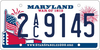MD license plate 2AC9145