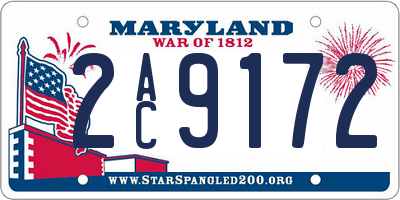 MD license plate 2AC9172