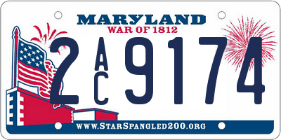 MD license plate 2AC9174